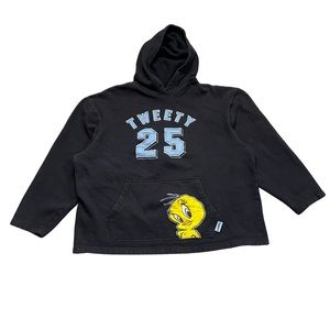 Vintage Looney Tunes Tweety Bird Hoodie Sweatshirt Black